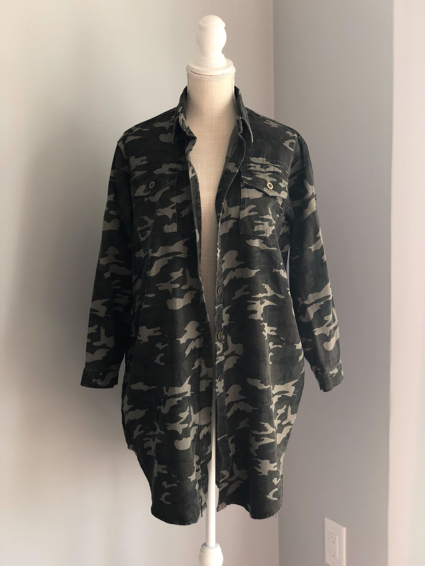 Won't Stop Camo Midi Jacket