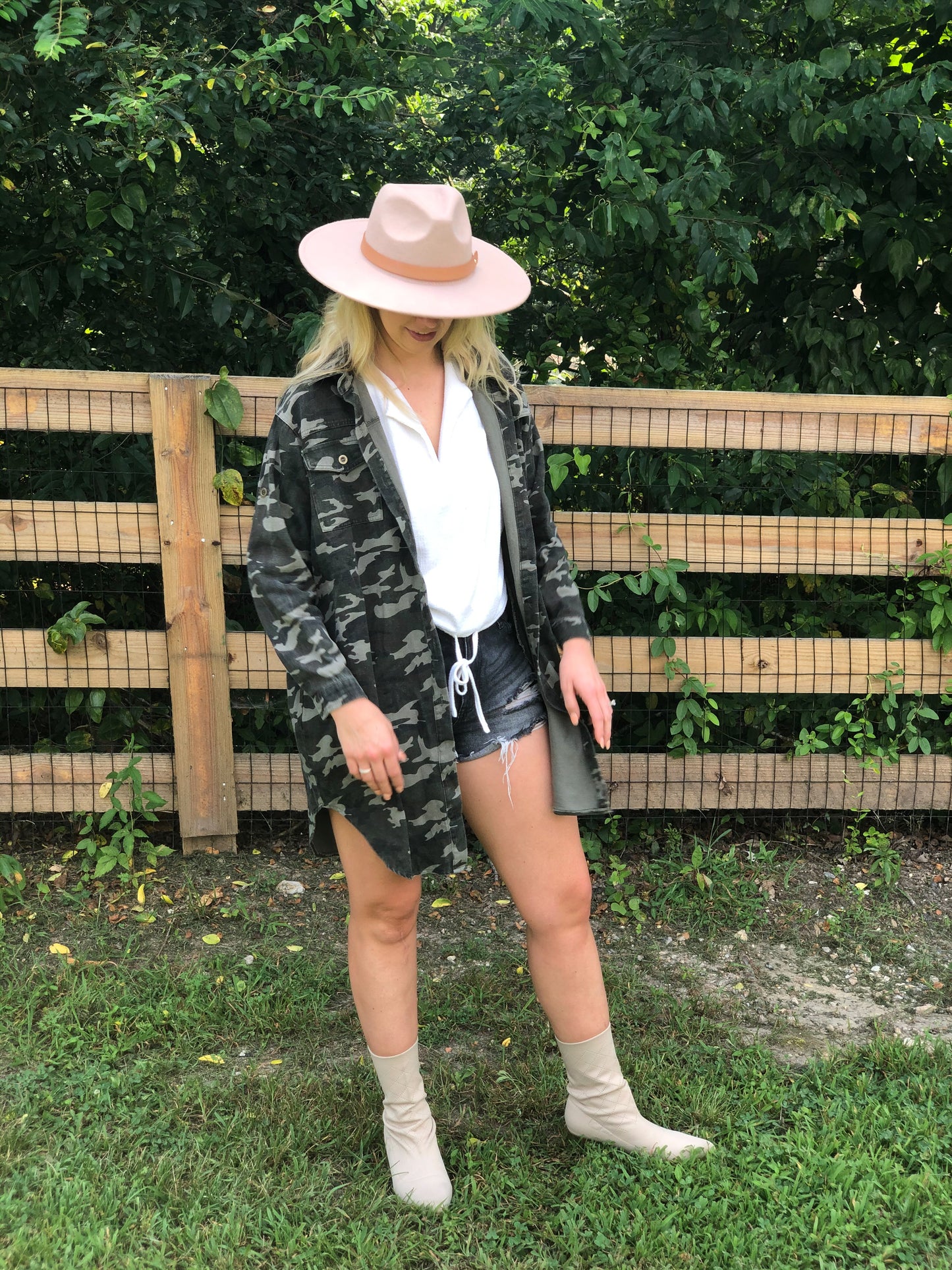 Won't Stop Camo Midi Jacket